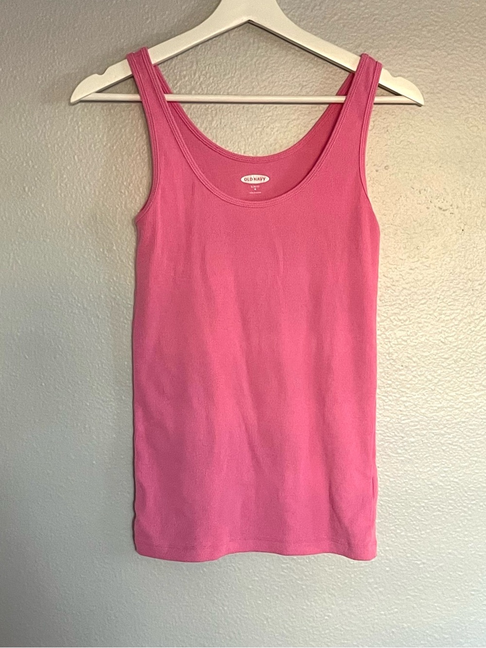 Old Navy Pink Ribbed Scoop Neck Tank